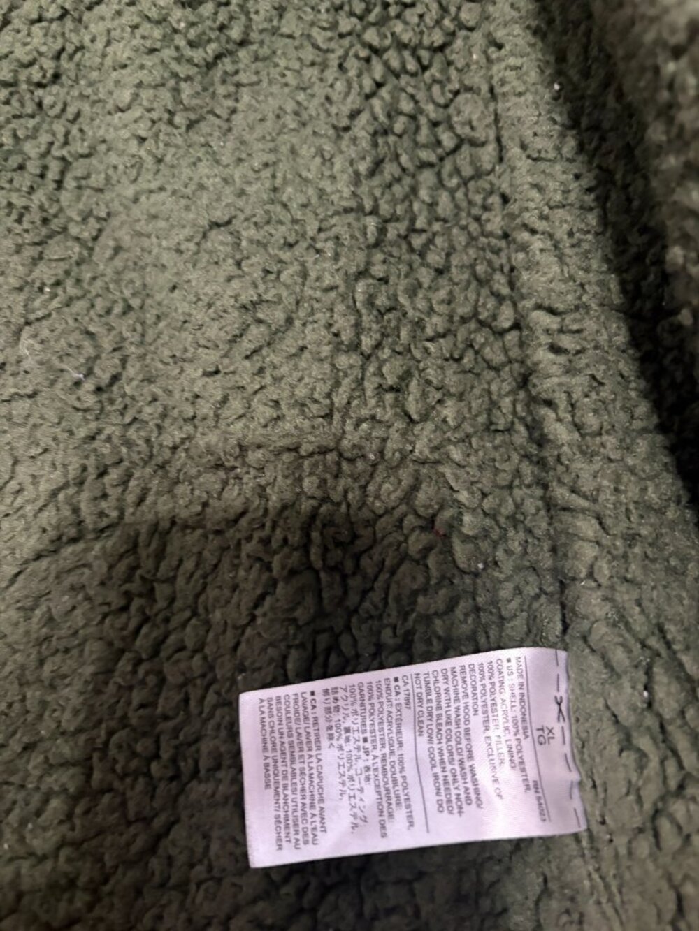 Banana Republic Womens Puffer Vest Size XL Green Fleece Lined Full Zip Insulated - Picture 4 of 6